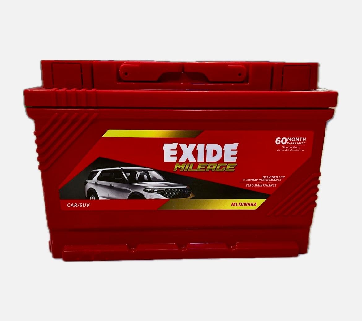 exide mileage mldin66 battery (66ah)
