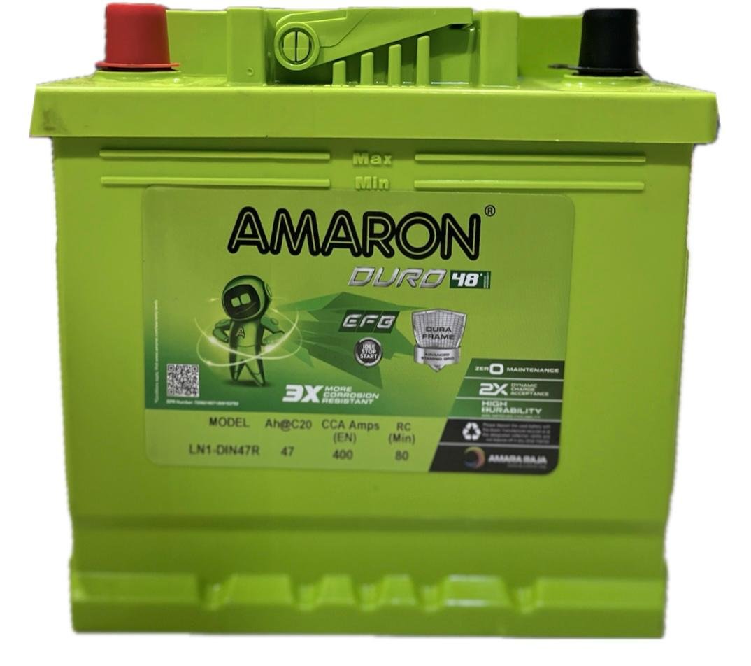 amaron duro efb din47r automotive batery